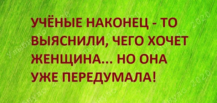 УЧЁНЫЕ НАКОНЕЦ ТО ВЫЯСНИЛИ ЧЕГО ХОЧЕТ ЖЕНЩИНА НО ОНА УЖЕ ПЕРЕДУМАЛА