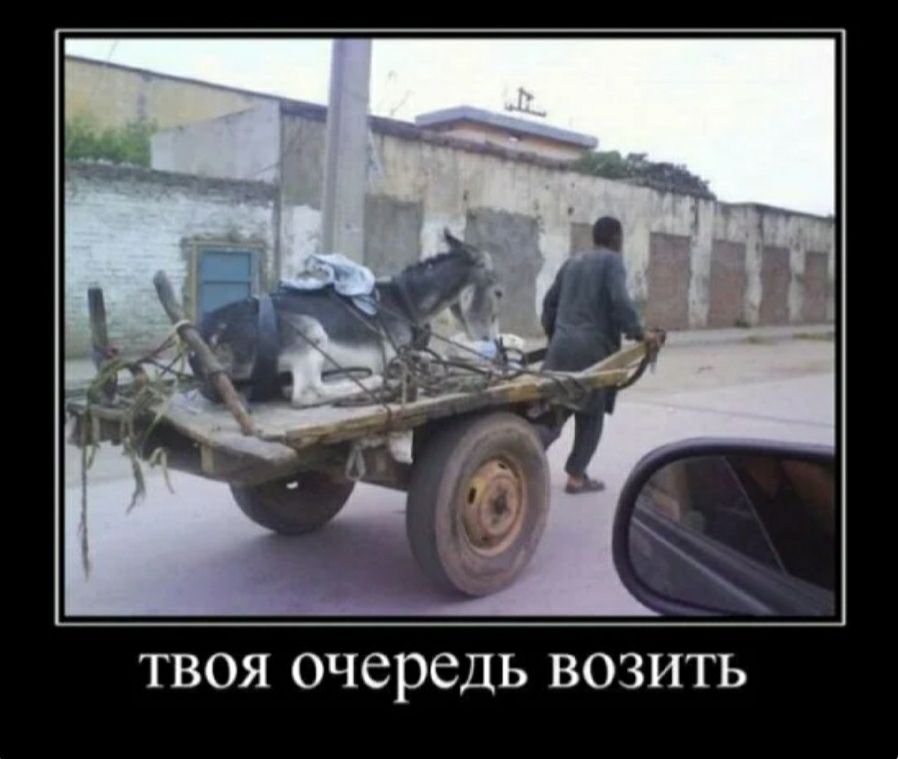 ТВОЯ очередь ВОЗИТЬ
