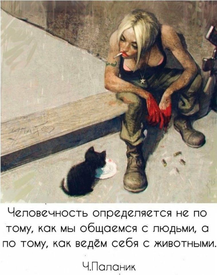 Чеповечность определяется не по тому кок мы общоемся с пюдьми о по тому кок ведем себя с животными ЧПопоник