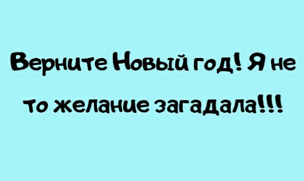 Верните Новый год Я не то желание загадала
