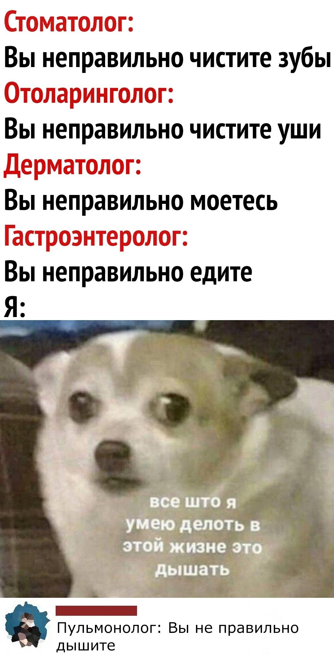 1ГГСГЯ тіЕ Вы неправильно чистите зубы рлнгтло Вы неправильно чистите уши Ч ватт 2 Вы неправильно моетесь Пульмонолог Вы не правильно дышите