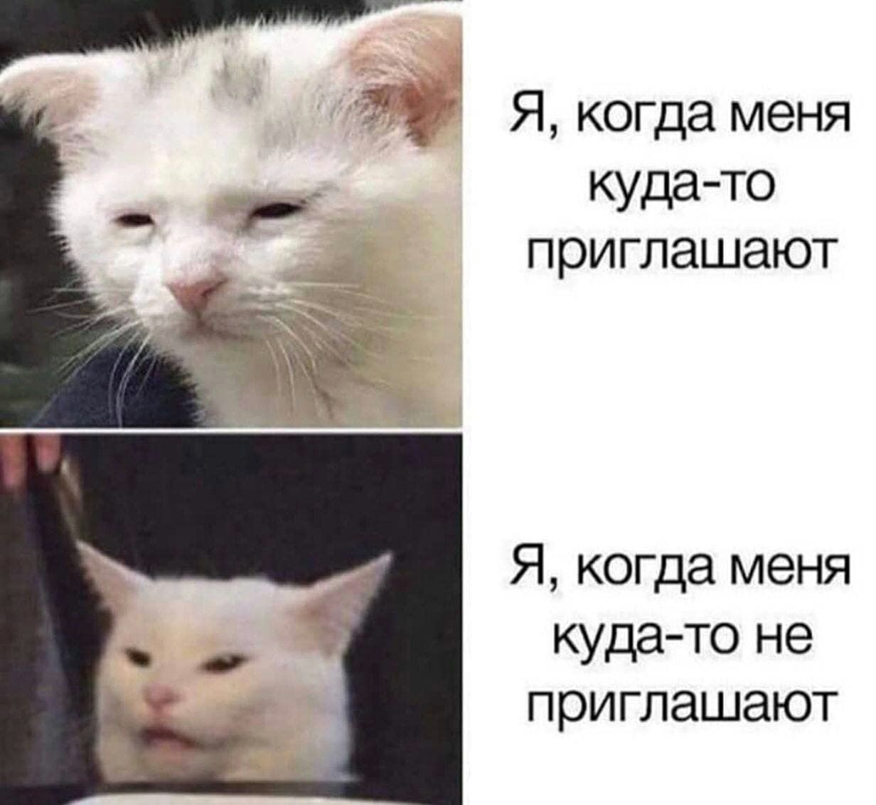 Я когда меня куда то приглашают Я когда меня куда то не приглашают