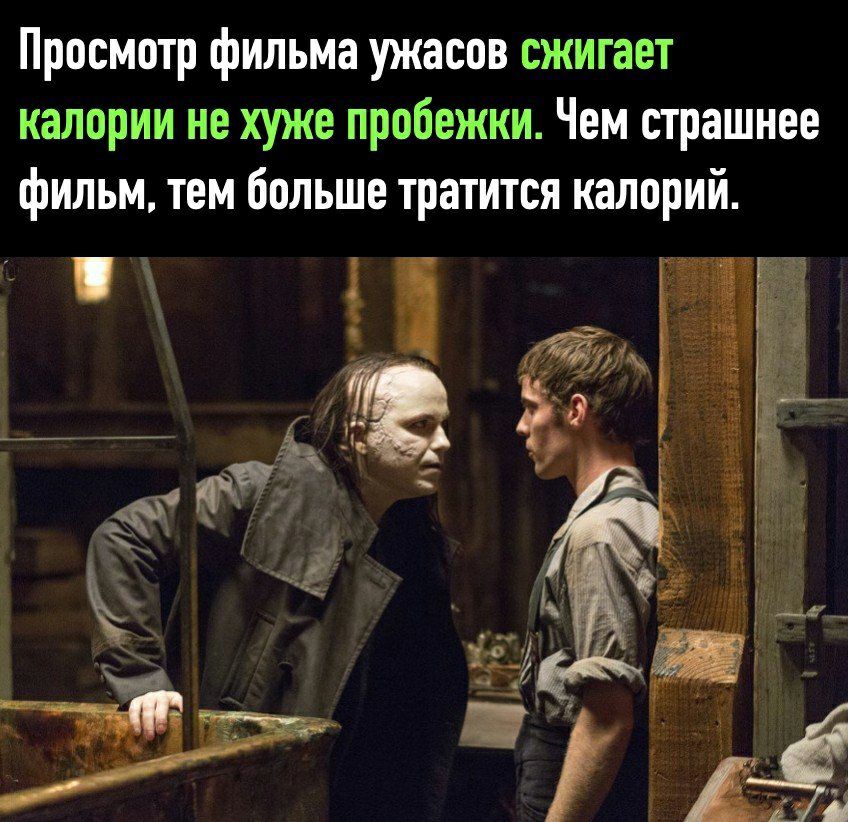 Просмотр фильма ужасов сжигает калории не хуже пробежки Чем страшнее фильм тем больше тратится калорий