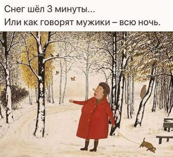 Снег шёл 3 минуты Или как говорят мужики всю ночь