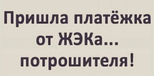 Пришла платёжка от ЖЭКа потрошителя