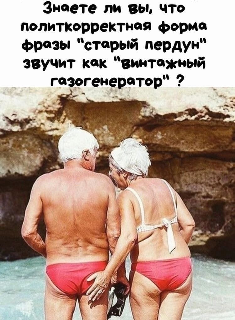 Знаете ли вы что политкорректная форма фразы старый пердуи звучит как винтажный газогенератор