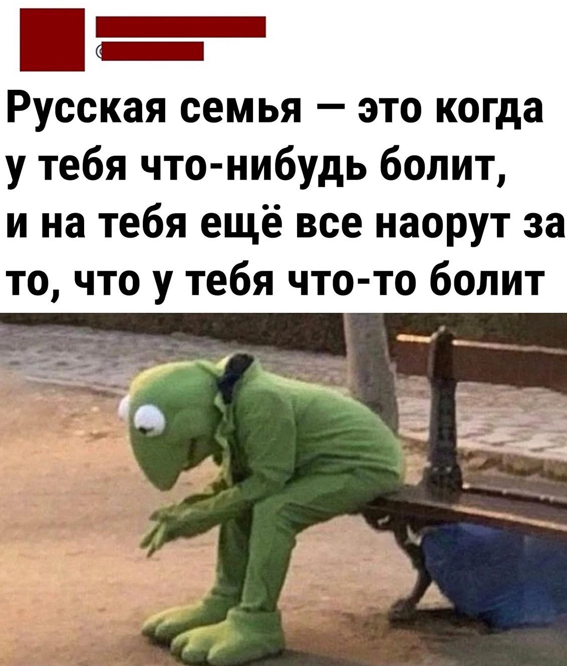 Русская семья _ ЭТО когда у тебя что нибудь болит и на тебя ещё все наорут за то что у тебя что то болит