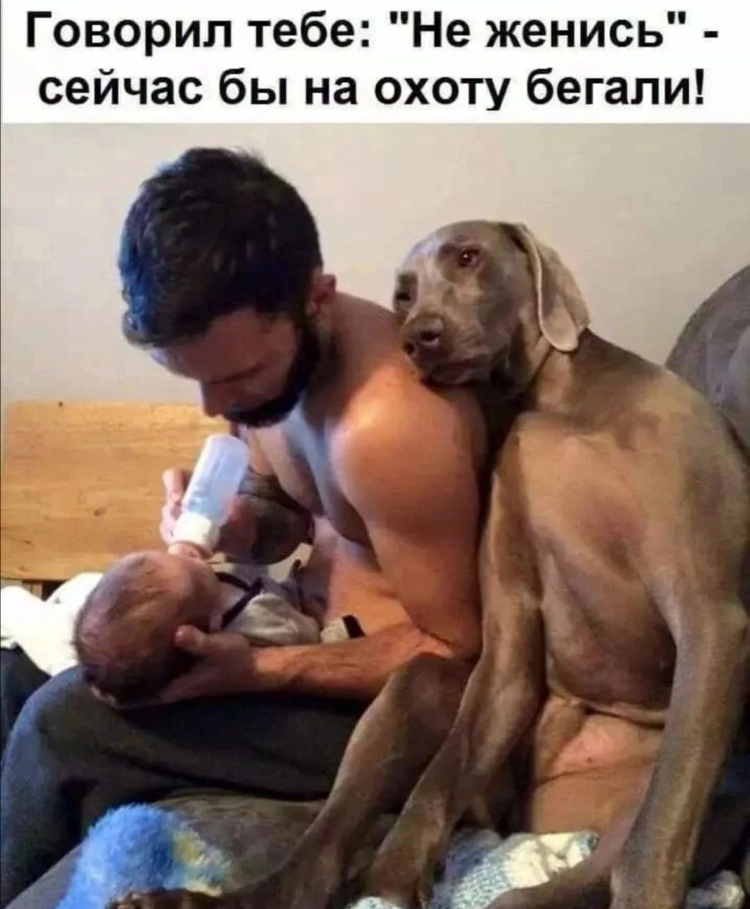 Говорил тебе Не женись сейчас бы на охоту бегали