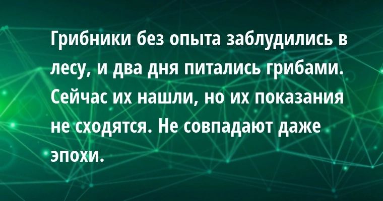 Грибники без опыта заблудились лесу и два дн_я питались грибами йчас их нашли но их показания