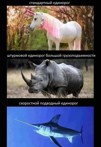 скоростной подводный единорог