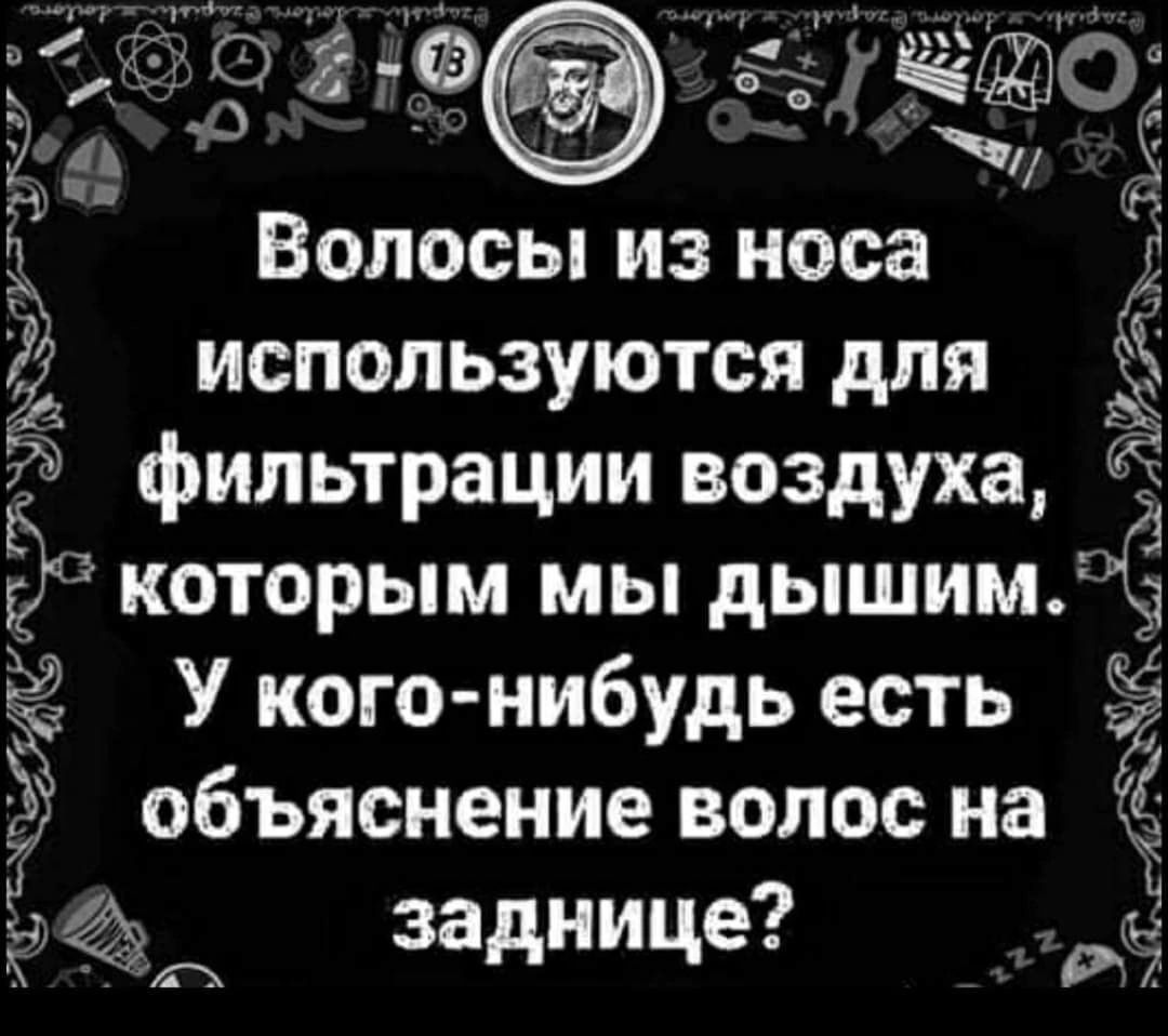 Ъ 3 9 Уа Ё Волосы из носа г3 используются для фильтрации воздуха Ё у которым мы дышим 12 У кого нибудь есть объяснение волос на заднице 975
