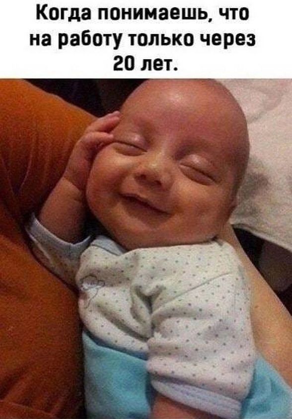 Когда понимаешь что на работу только через 20 лет