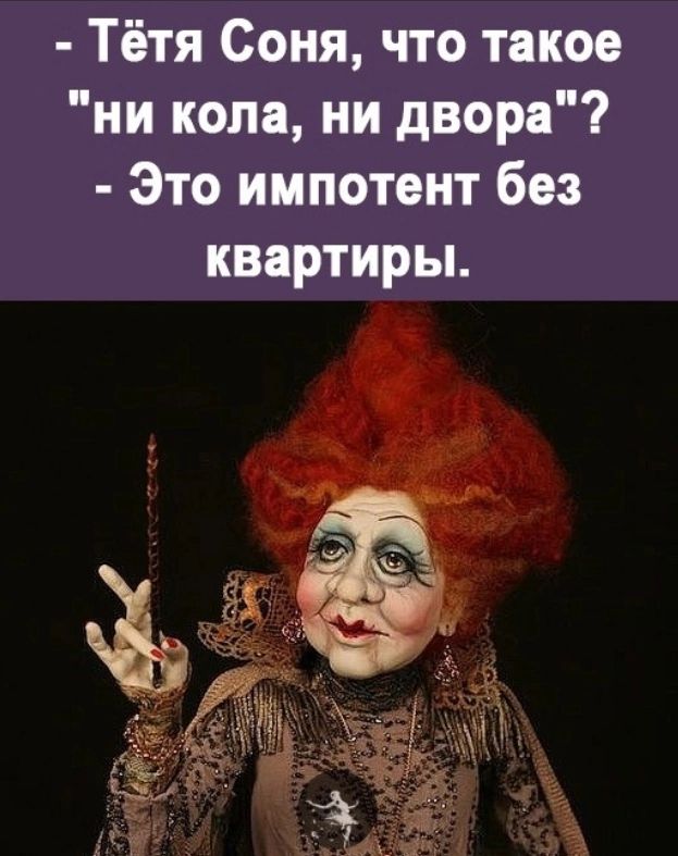 Тётя Соня что такое никопанидворв Это импотвнт без квартиры