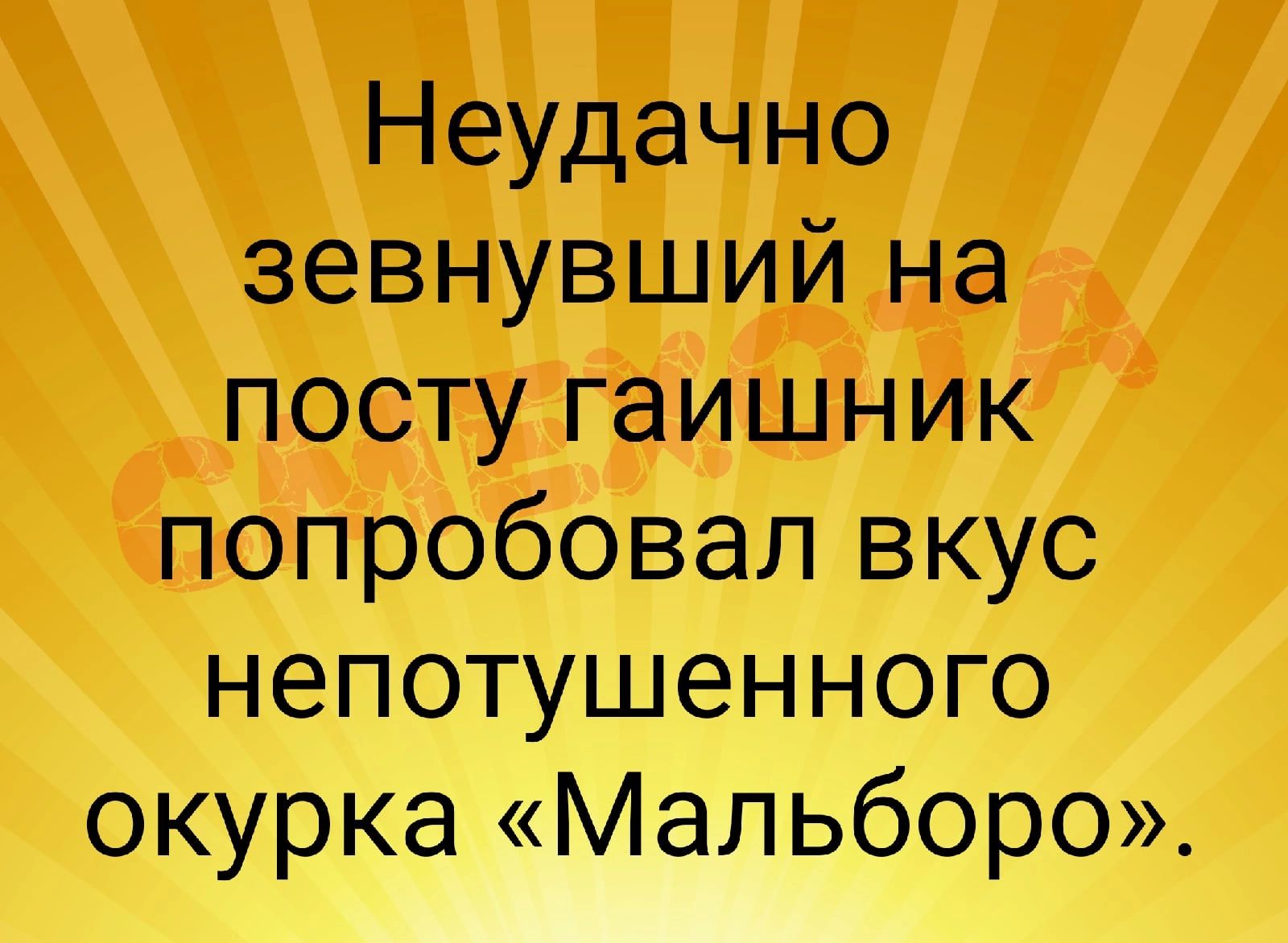 Неудачно зевнувший на посту гаишник попробовал вкус непотушенного окурка Мальборо