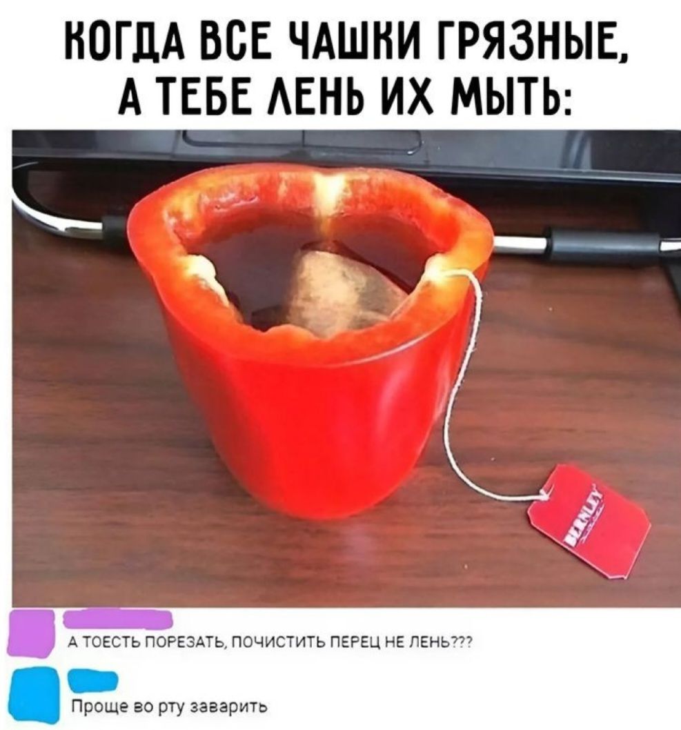 КОГДА ВСЕ ЧАШКИ ГРЯЗНЫЕ АТЕБЕ ЛЕНЬ ИХ МЫТЬ