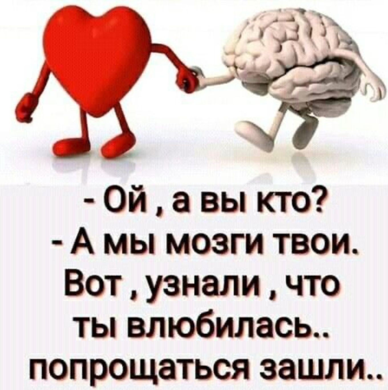 ОЙ а вы кто А мы мозги твои Вот узнали что ты влюбилась попрощаться зашли