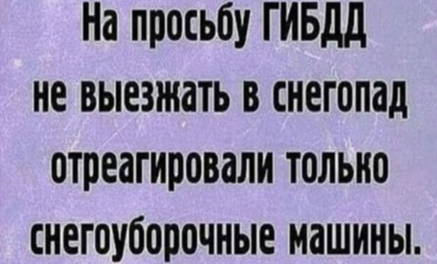 На просьбу ГИБДД не выезжать в снегопад отреагировали только снегуборочные машины.