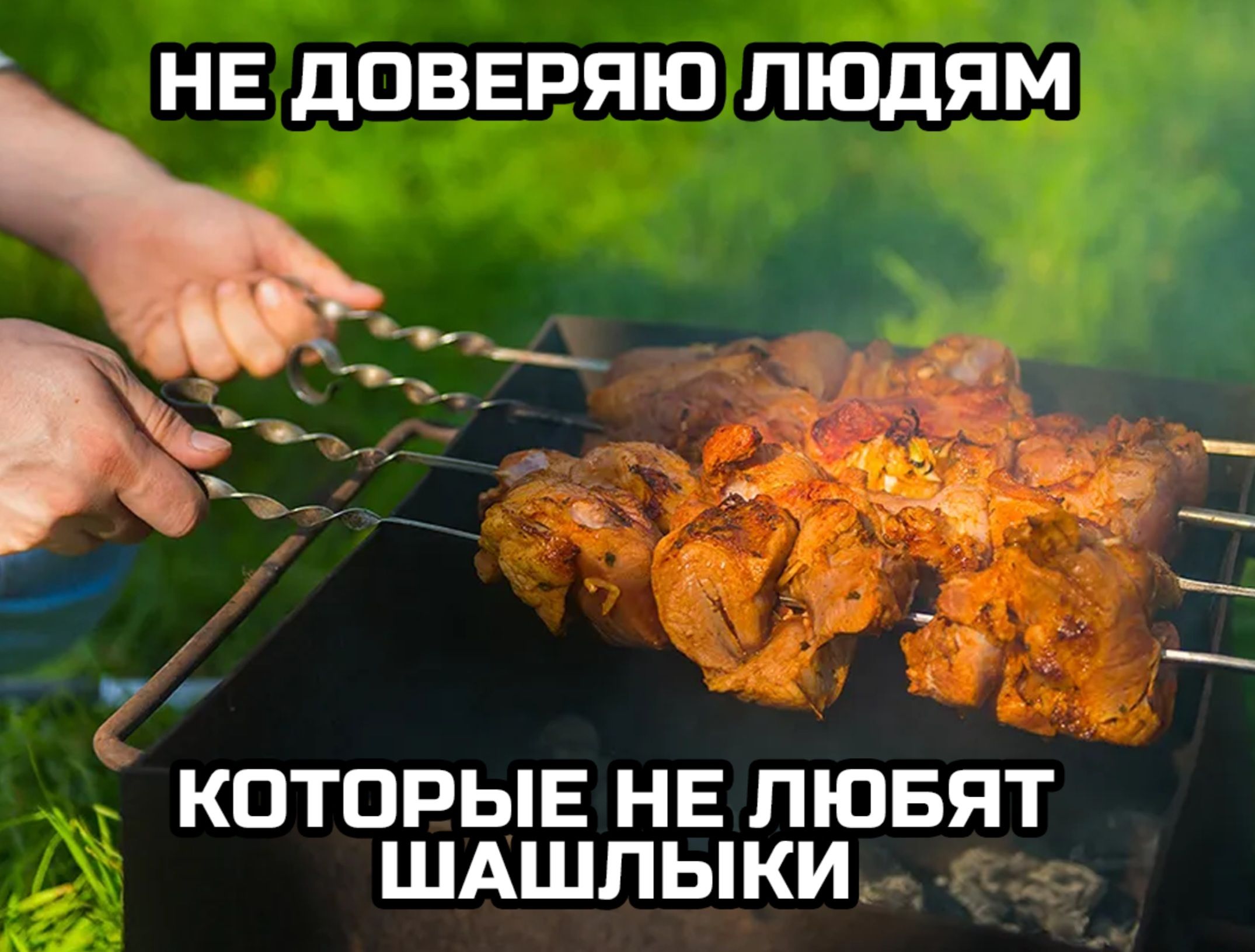 НЕ ДОВЕРЯЮ ЛЮДЯМ КОТОРЫЕ НЕ ЛЮБЯТ ШАШЛЫКИ
