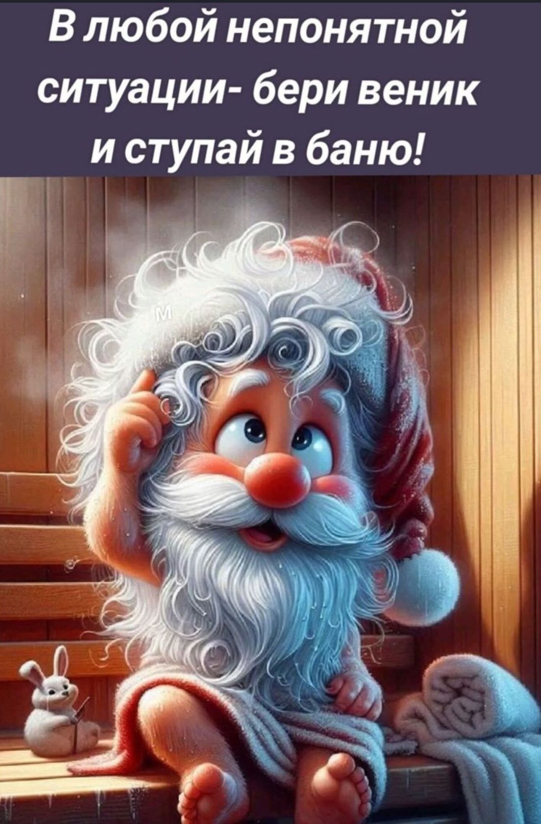 В любой непонятной ситуации- бери веник и ступай в баню!