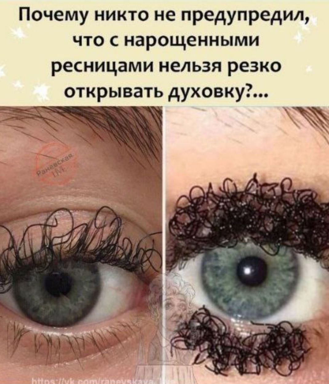 Почему никто не предупредил, что с наращенными ресницами нельзя резко открывать духовку?...