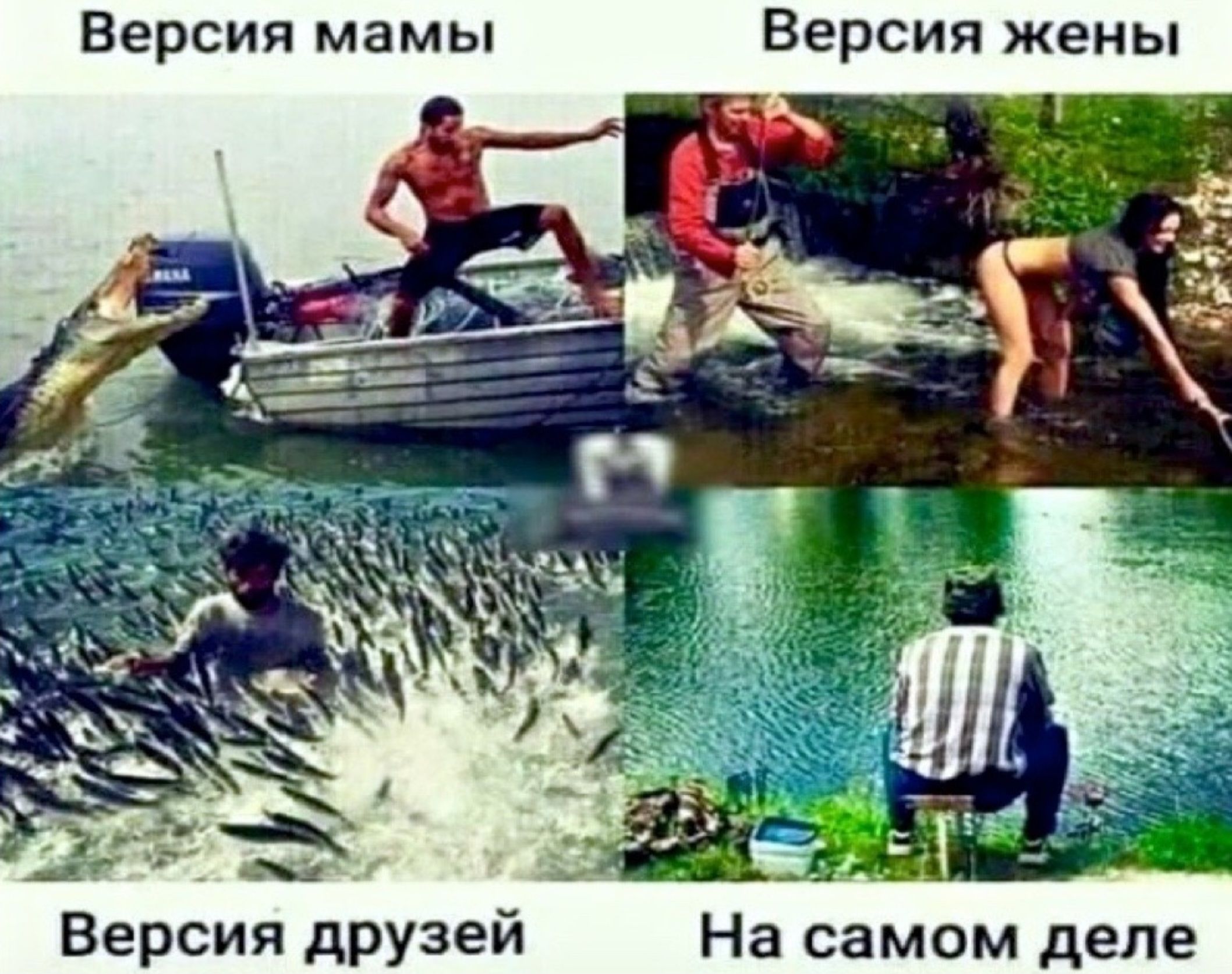 Версия мамы  Версия жены  Версия друзей  На самом деле