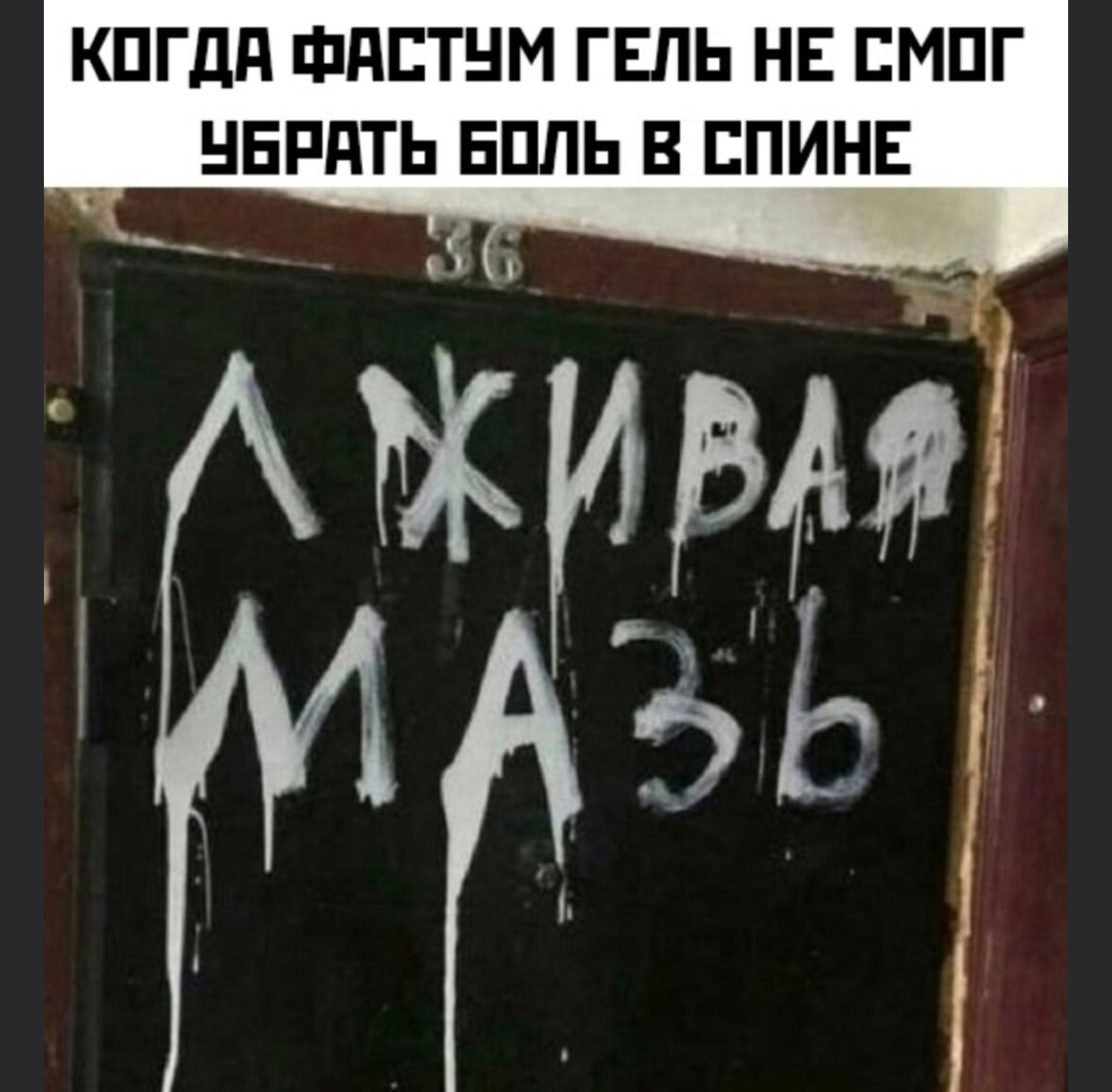 КОЛДА ФАСТУМ ГЕЛЬ НЕ СМОГ УБРАТЬ БОЛЬ В СПИНЕ
ЛЖИВАЯ МАЗЬ