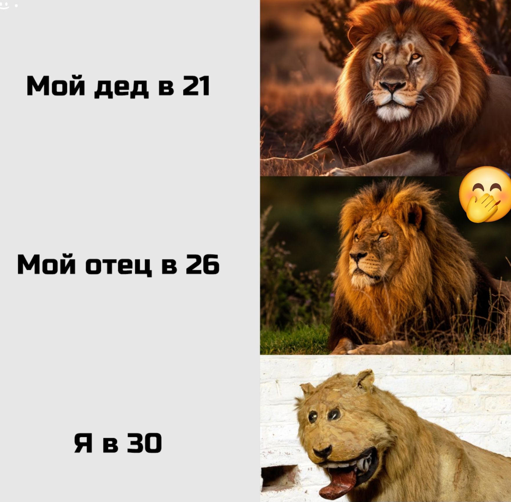 Мой дед в 21
Мой отец в 26
Я в 30
