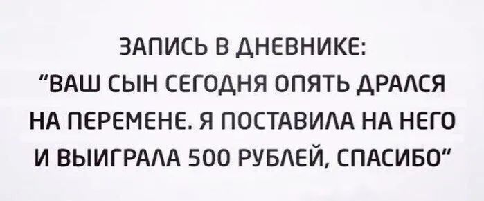 ЗАПИСЬ В ДНЕВНИКЕ: 