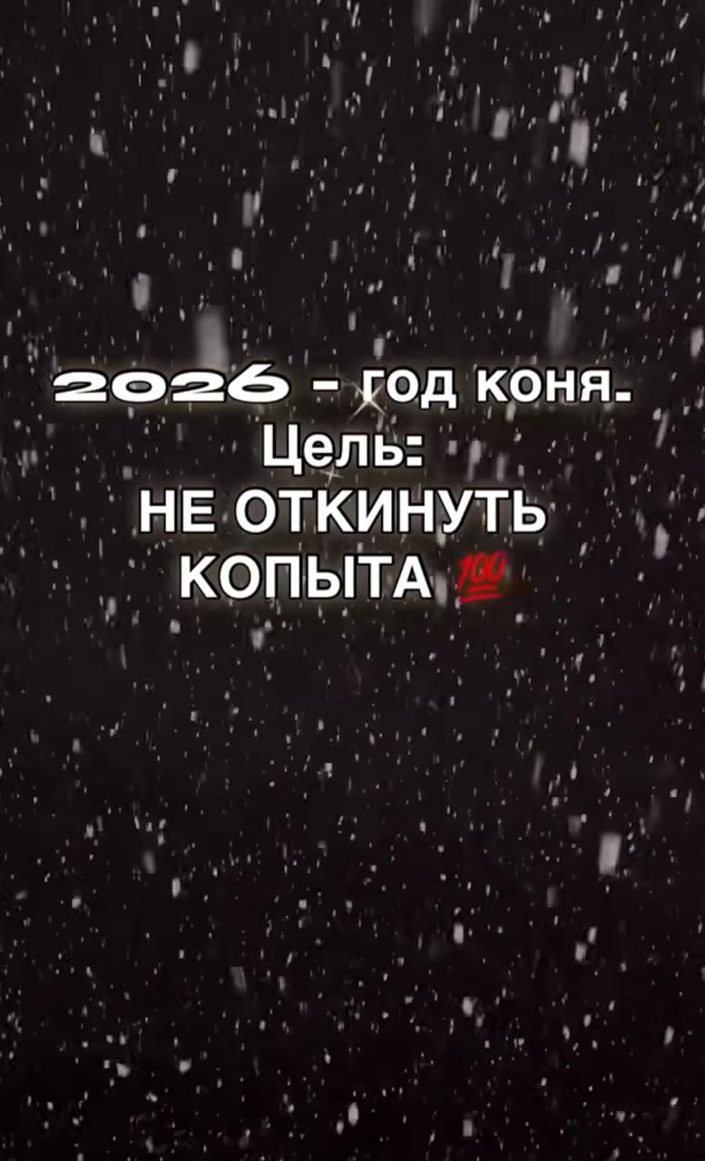 2026 - год коня. Цель: НЕ ОТКИНУТЬ КОПЫТА