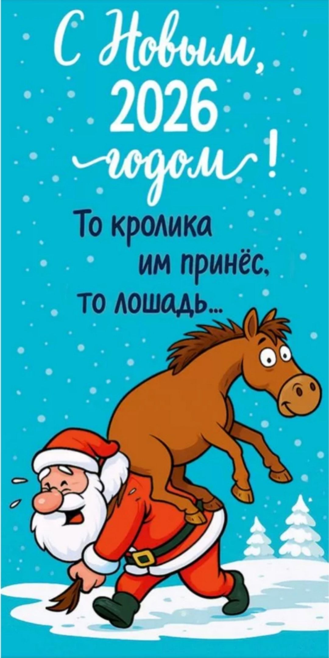 С Новым 2026 годом! То кроликам им принёс, то лошадь...