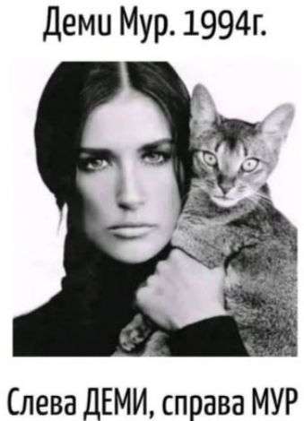 Деми Мур. 1994г. Слева ДЕМИ, справа МУР