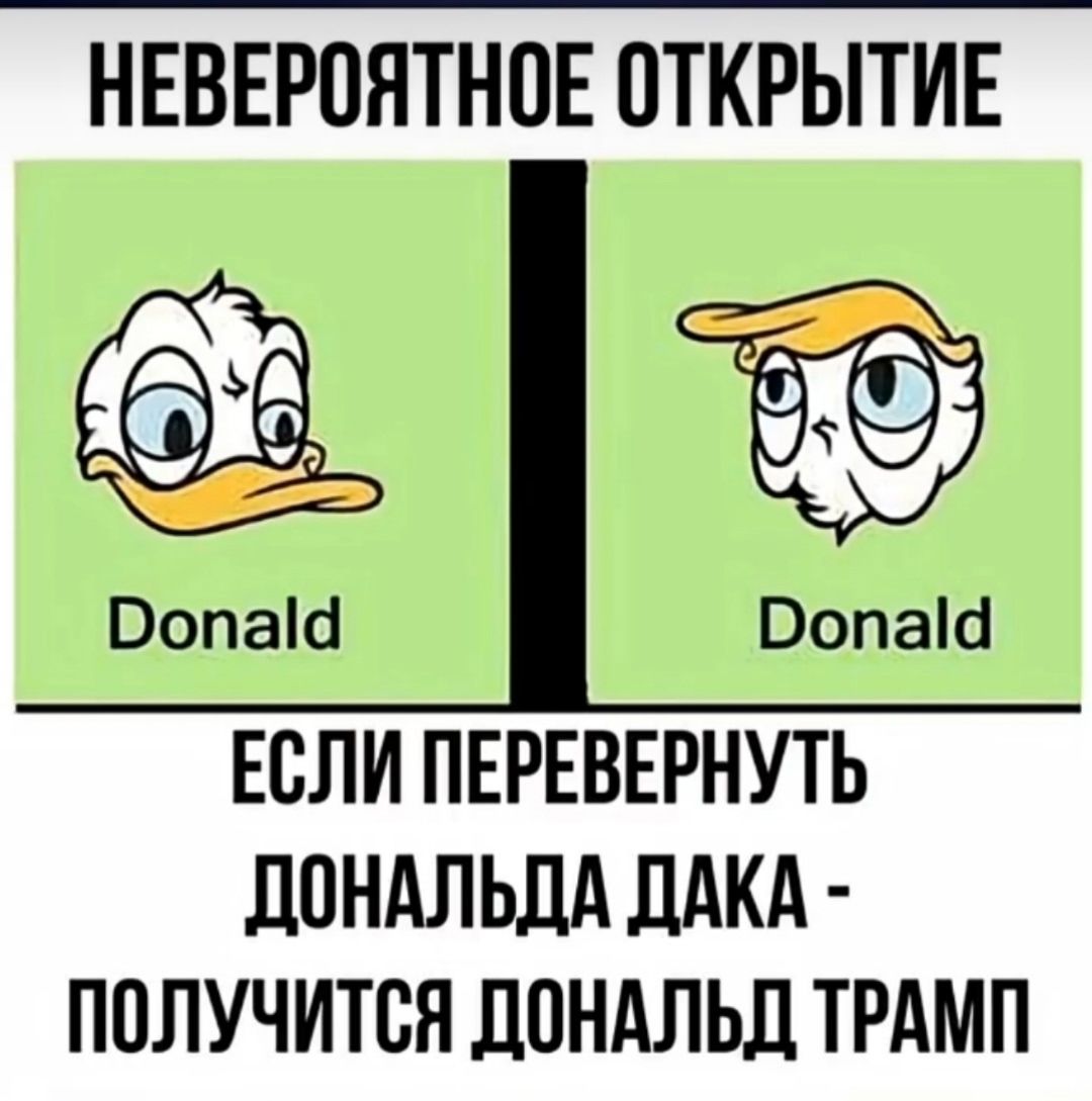 НЕВЕРОЯТНОЕ ОТКРЫТИЕ Donald Donald ЕСЛИ ПЕРЕВЕРНУТЬ ДОНАЛЬДА ДАКА - ПОЛУЧИТСЯ ДОНАЛЬД ТРАМП