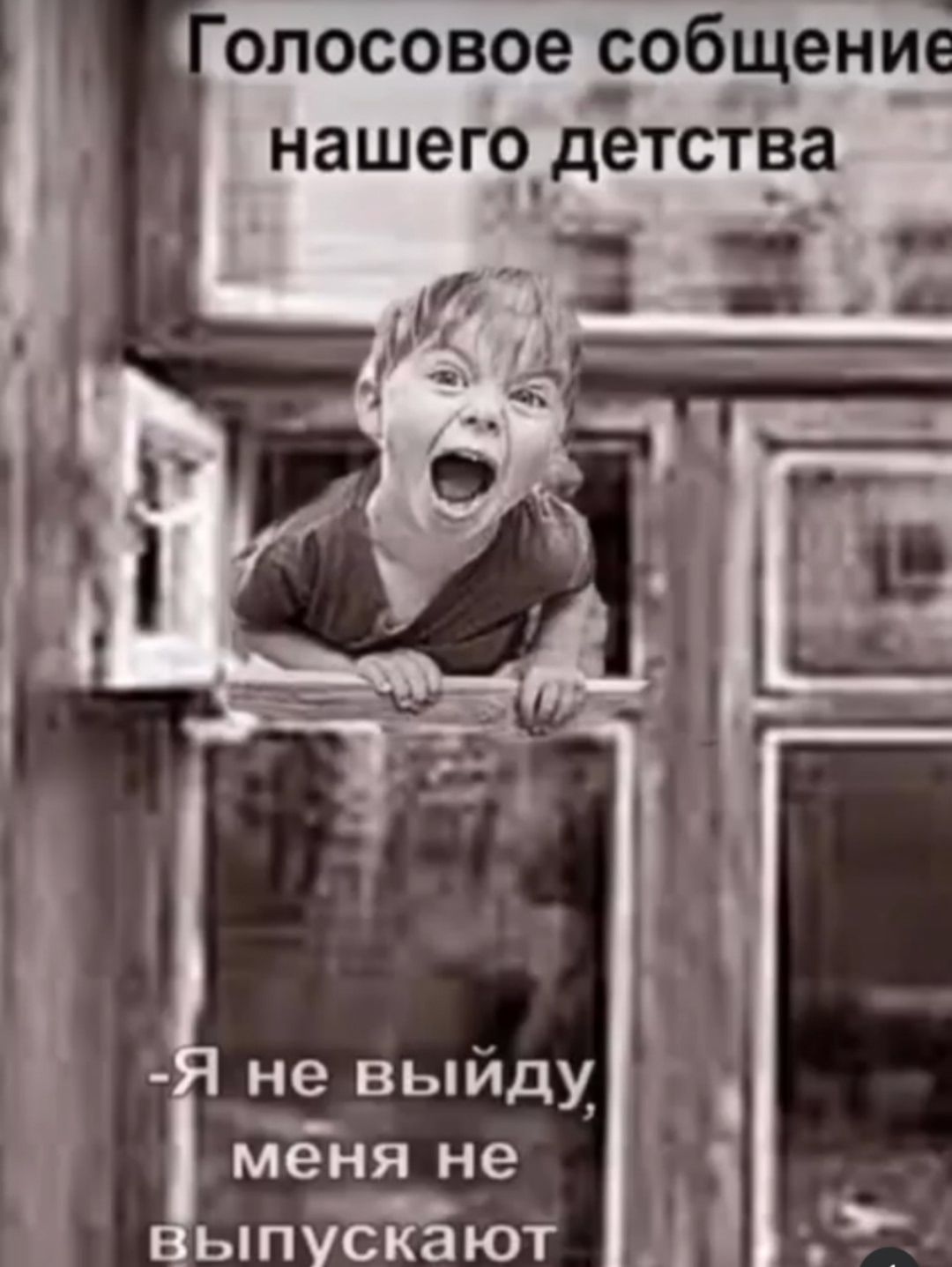 Голосовое сообщение нашего детства -Я не выйду, меня не выпускают