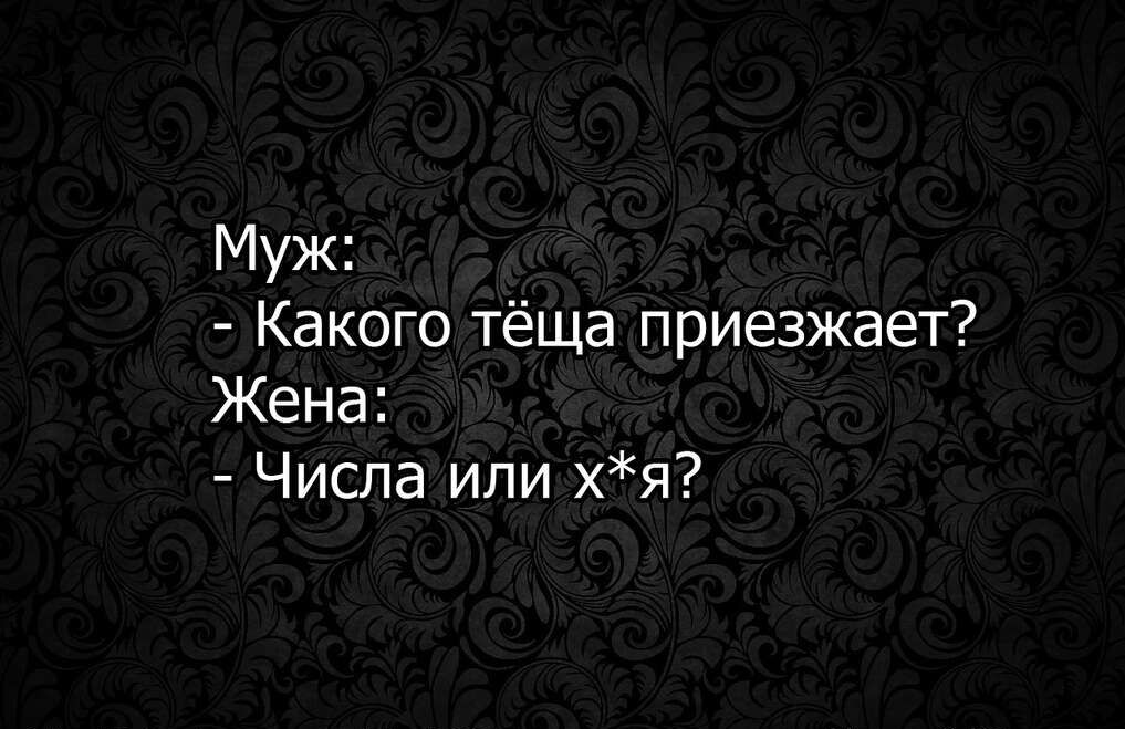Муж Какого тёща приезжает Жена Числа или хя
