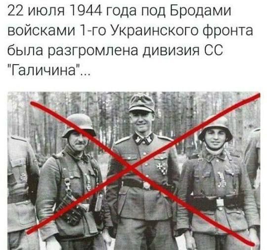 22 июля 1944 года под Бродами войсками По Украинского фронта была разгромлена дивизия СС Галичина