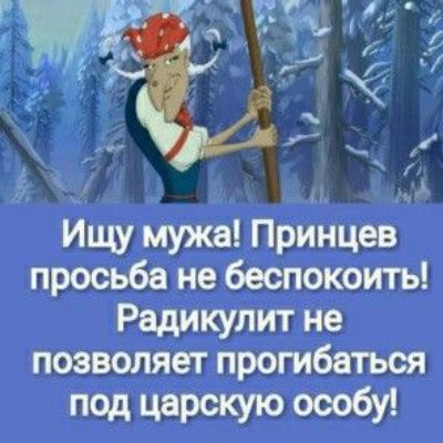 Ищу мужа Принцев просьба не беспокоить Радикулит не позволяет прогибаться псд царскую оообу