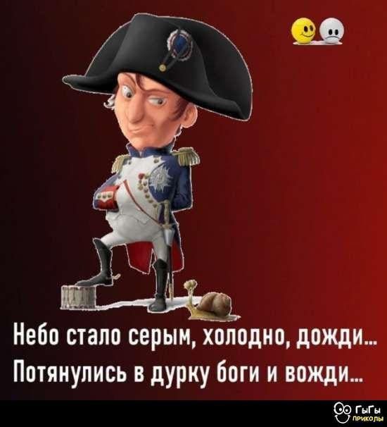 Небо стало серым, холодно, дожди... Потянулись в дурку боги и вожди...
