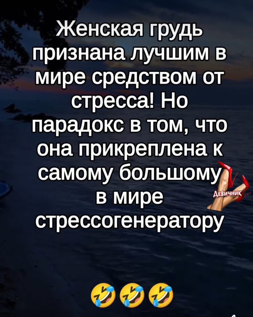 Женская грудь признана лучшим в мире средством от стресса! Но парадокс в том, что она прикреплена к самому большому в мире стрессогенератору 😂😂😂