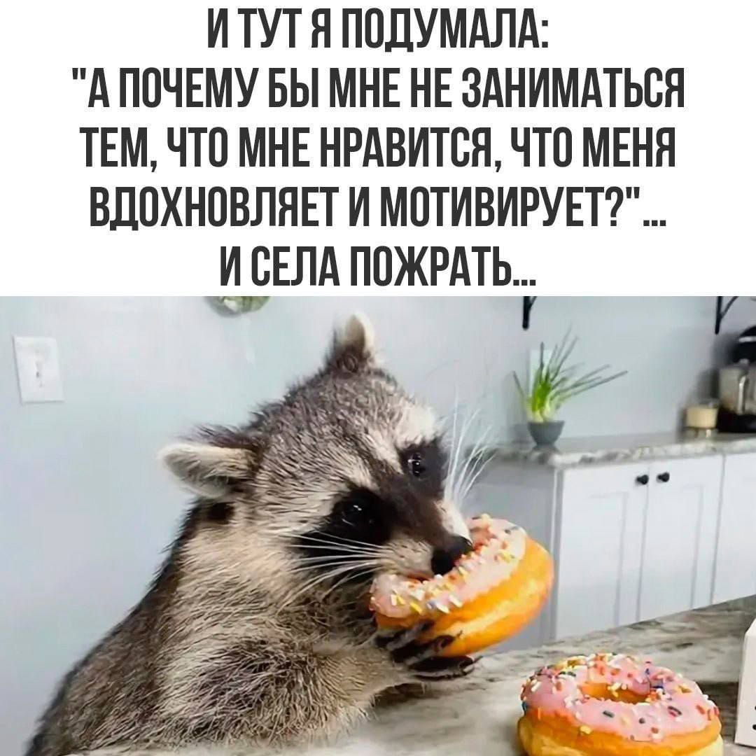 И ТУТ Я ПОДУМАЛА: 'А ПОЧЕМУ БЫ МНЕ НЕ ЗАНИМАТЬСЯ ТЕМ, ЧТО МНЕ НРАВИТСЯ, ЧТО МЕНЯ ВДОХНОВЛЯЕТ И МОТИВИРУЕТ?' ... И СЕГОДНЯ ПОЖРАТЬ...