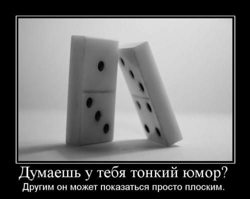Думаешь у тебя тонкий юмор другим он может показаться просто плоским