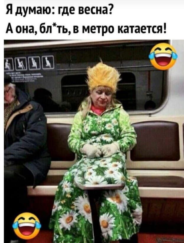 Я думаю где весна А она блть в метро катается