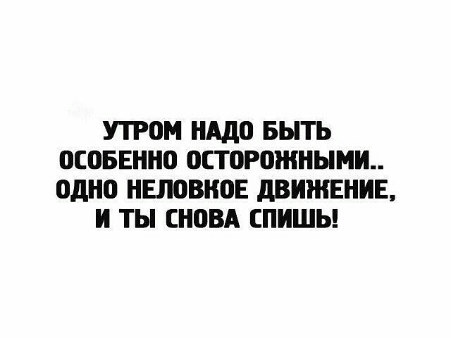 Утром надо быть особенно осторожным одно неловкое движение и ты снова спишь картинки