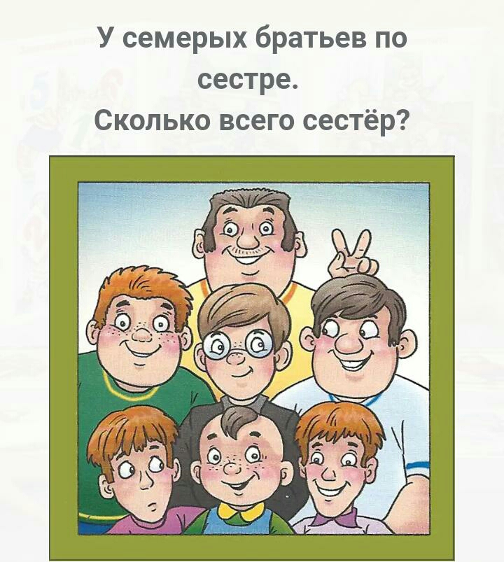 У семерых братьев по сестре Сколько всего сестёр