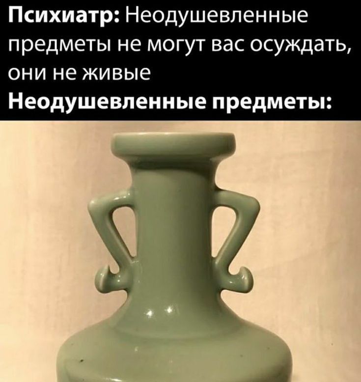 Психиатр Неодушевленные предметы не могут вас осуждать ОНИ не ЖИВЫЕ Неодушевленные предметы