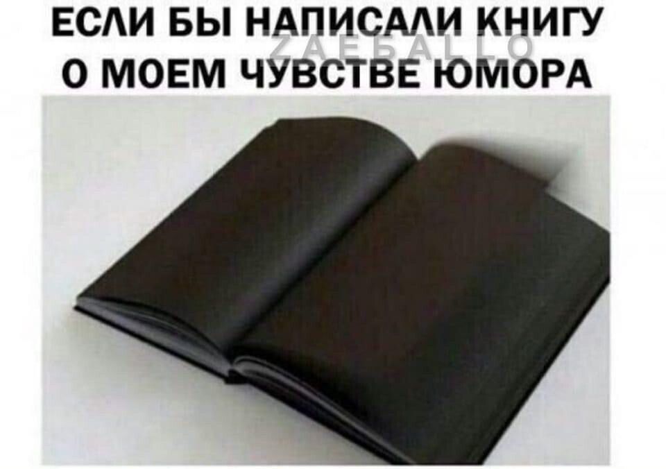 ЕСАИ БЫ НАПИСМИ КНИГУ 0 МОЕМ ЧУВСТВЕ ЮМОРА