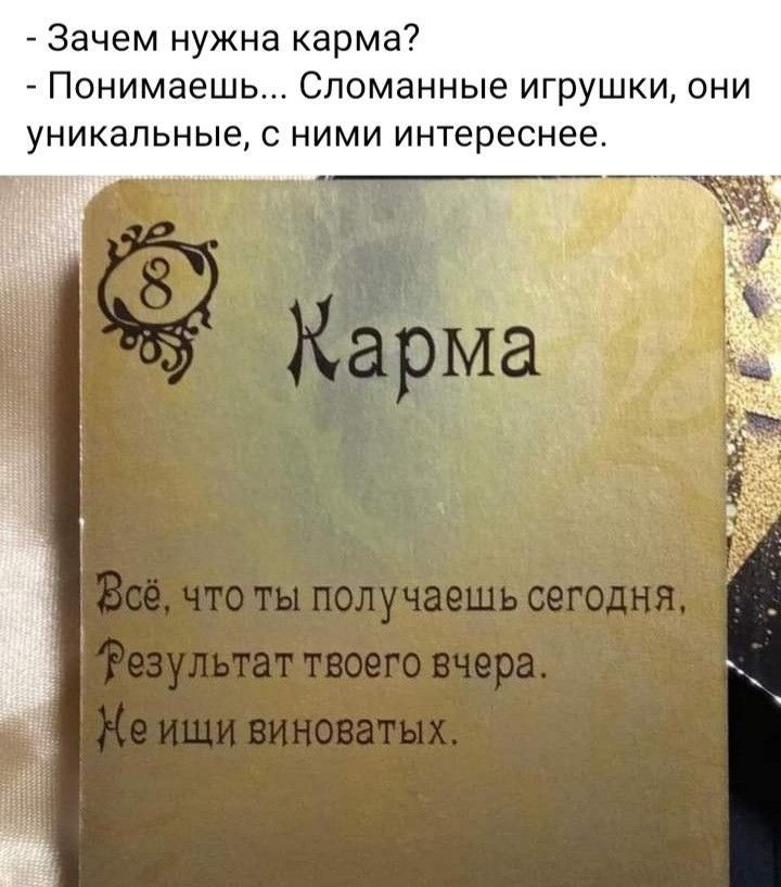 Зачем нужна карма Понимаешь Споманные игрушки они уникальные ними интереснее
