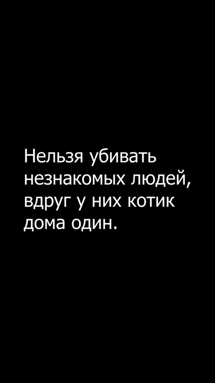 Нельзя убивать незнакомых людей вдруг у них котик дома один - выпуск  №1485870