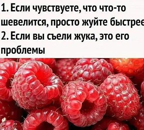 1 Если чувствуете что что то шевелится просто жуйте быстрее 2 Если вы съели жука это его проблемы