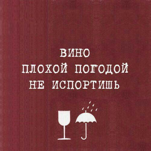 ВИНО ПЛОХОЙ ПОГОДОЙ НЕ ИСПОРТИШЬ И