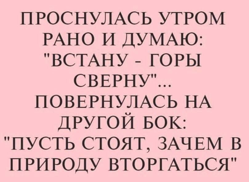 С утра хотела свернуть горы в обед решила пусть стоят картинки прикольные